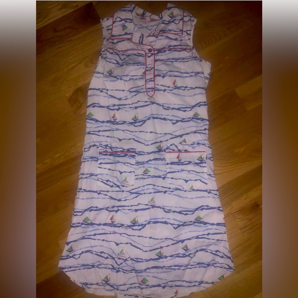 Kayce Hughes Sailboat Print Dress Girl's Size 12